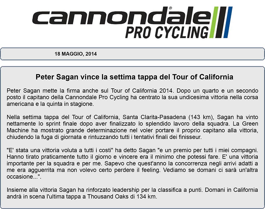 CANNONDALE NEWS